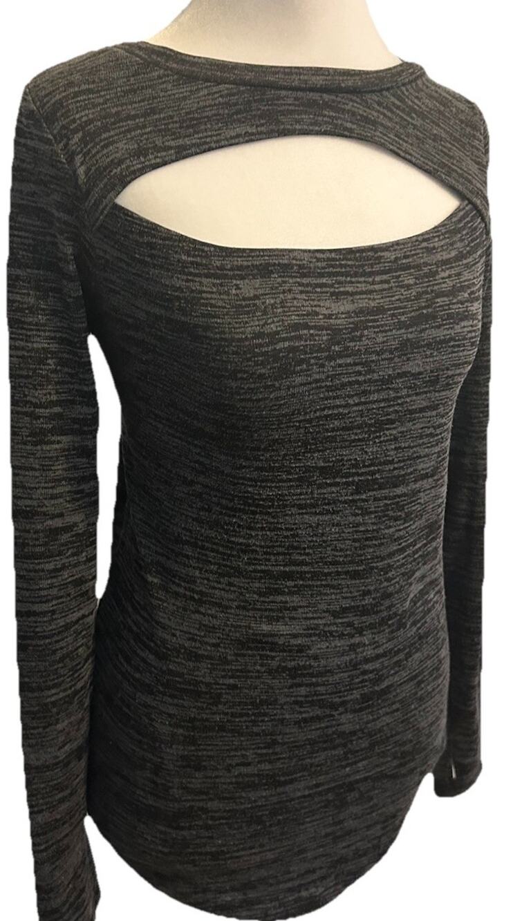 Y2K JUICY Couture Cutout Shirt Long Sleeve Mob Wife Office Siren Bodycon Sexy M